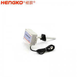 RS485 不銹鋼法蘭探頭 無顯-HG803-3W8P-08管道式溫濕度變送器廠家